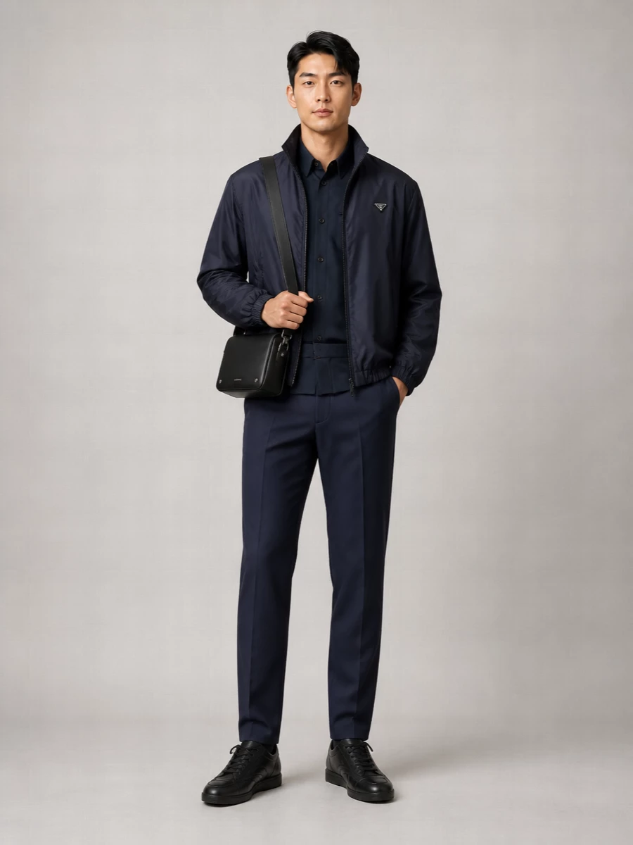Prada Recycled Polyamide Reversible Lightweight Jacket