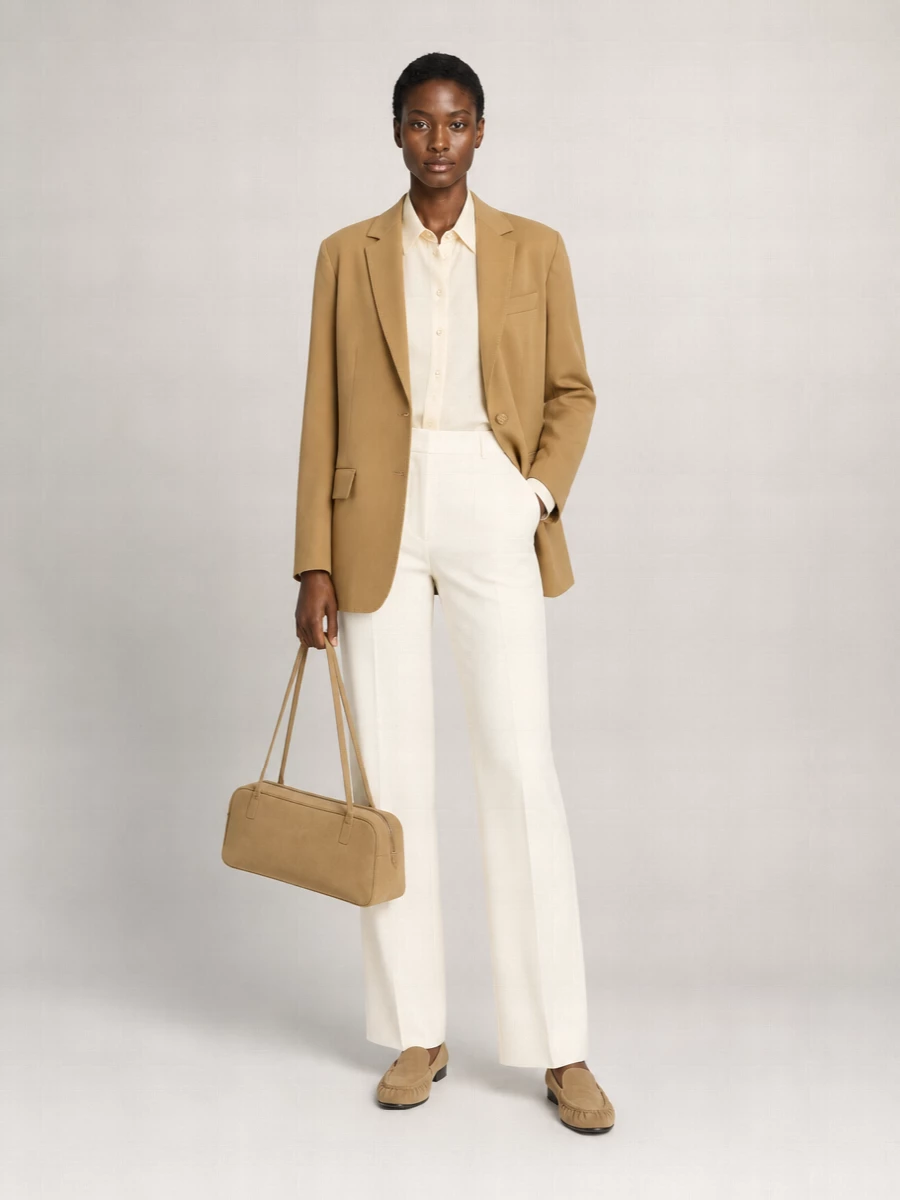 Max Mara Stretch Cotton Single-Breasted Blazer