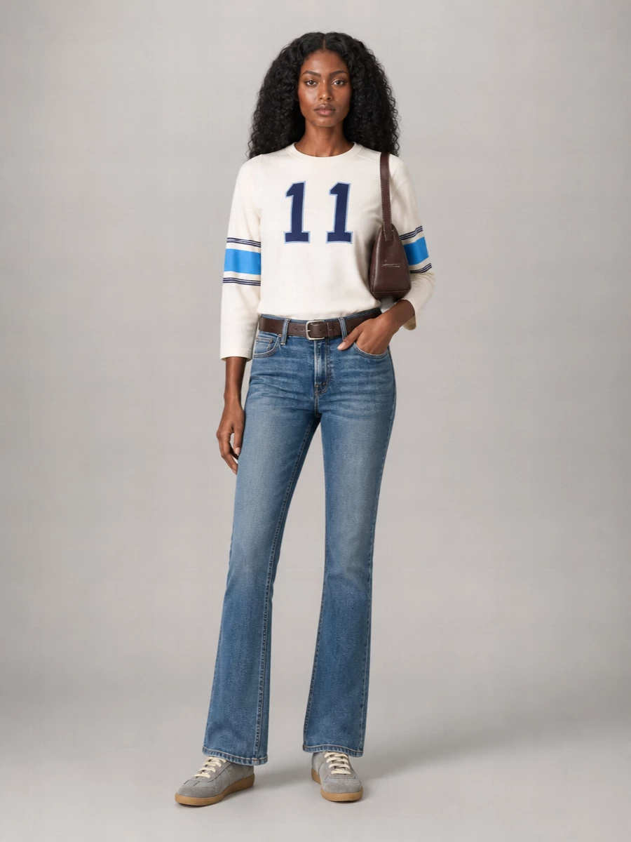 Mother Denim High-Rise Slightly Flared Straight-Leg Jeans