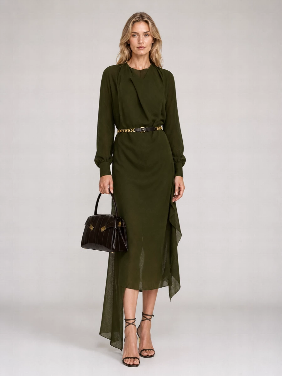 Ferragamo Silk Midi Dress