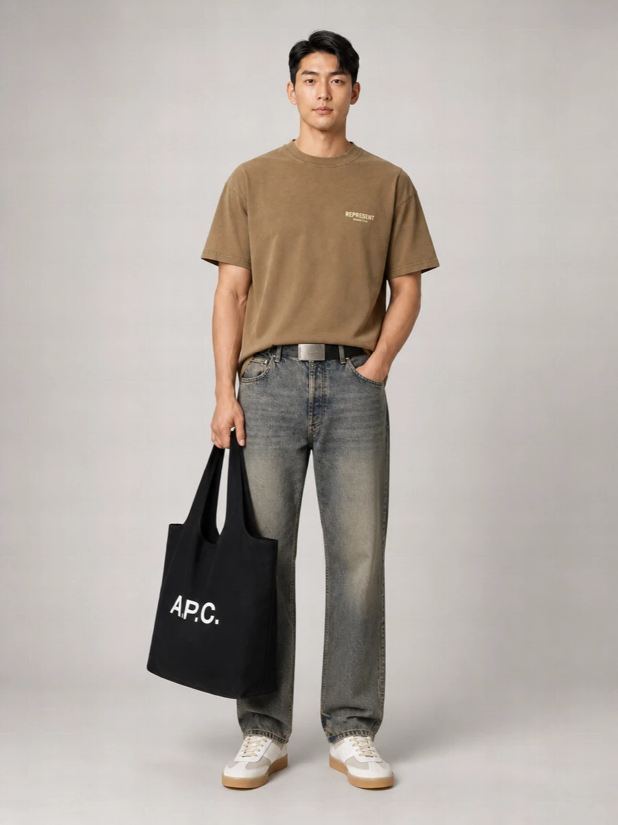 Represent Cotton Logo-Print T-Shirt