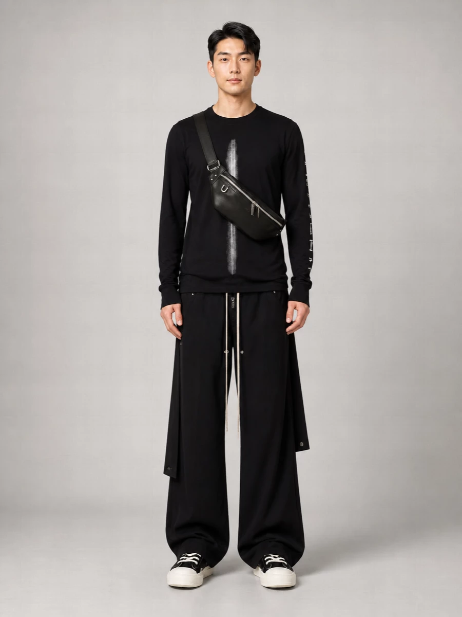 Rick Owens Drkshdw graphic print cotton long-sleeve t-shirt