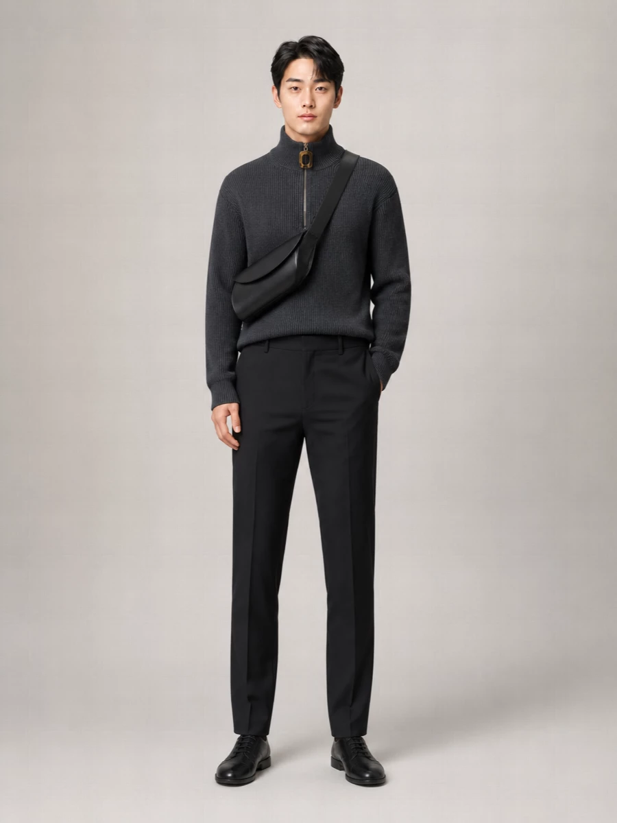 Jw Anderson Half-Zip Ribbed Jumper