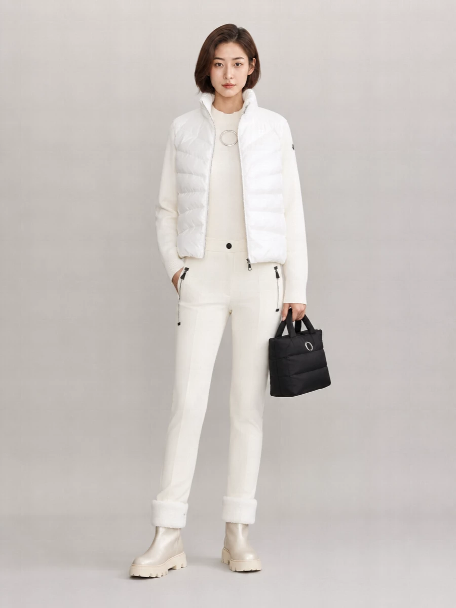 Moncler Down Quilted High Collar Cardigan Jacket