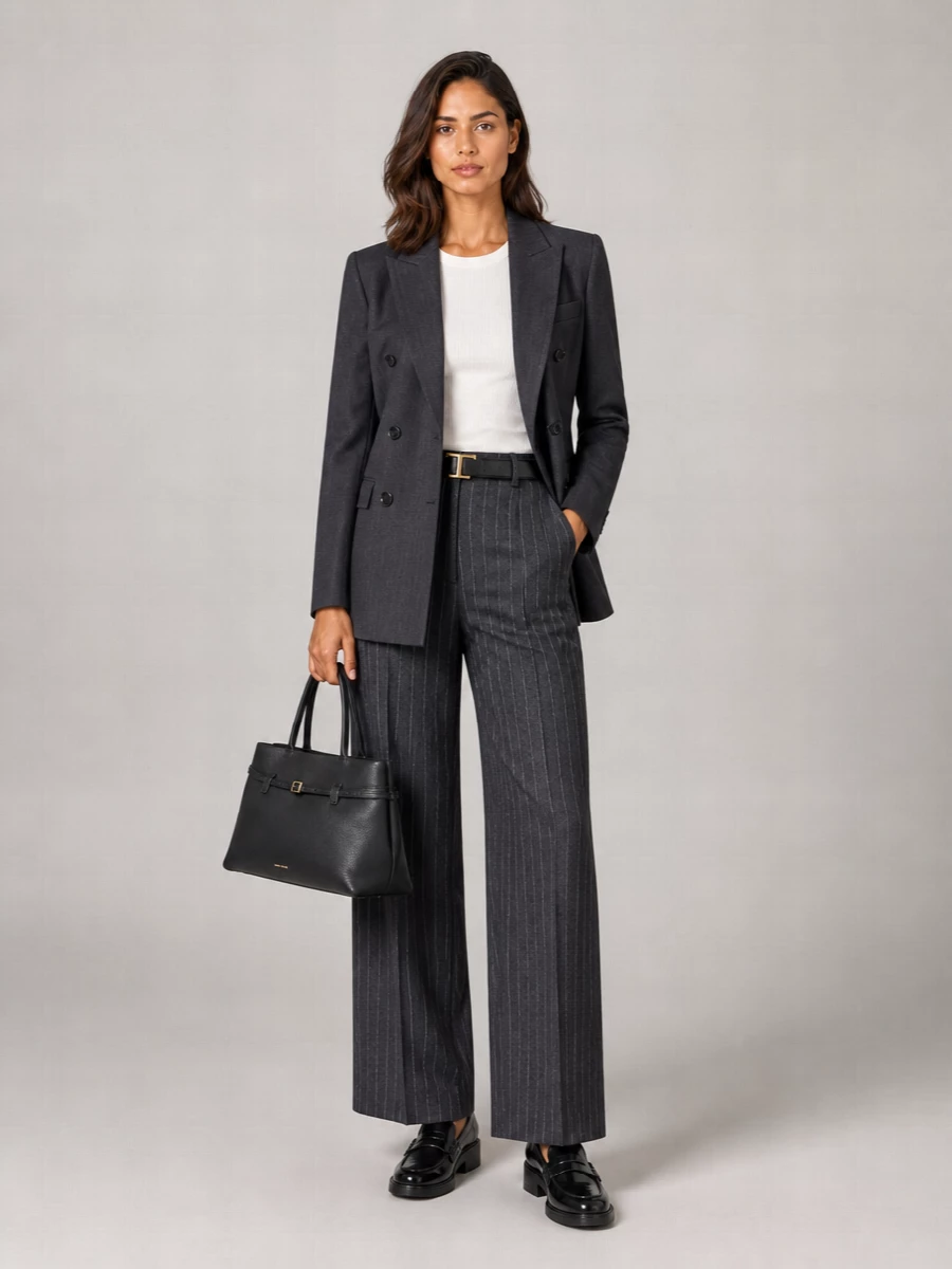 Lardini Wool Straight-Leg Suit Trousers