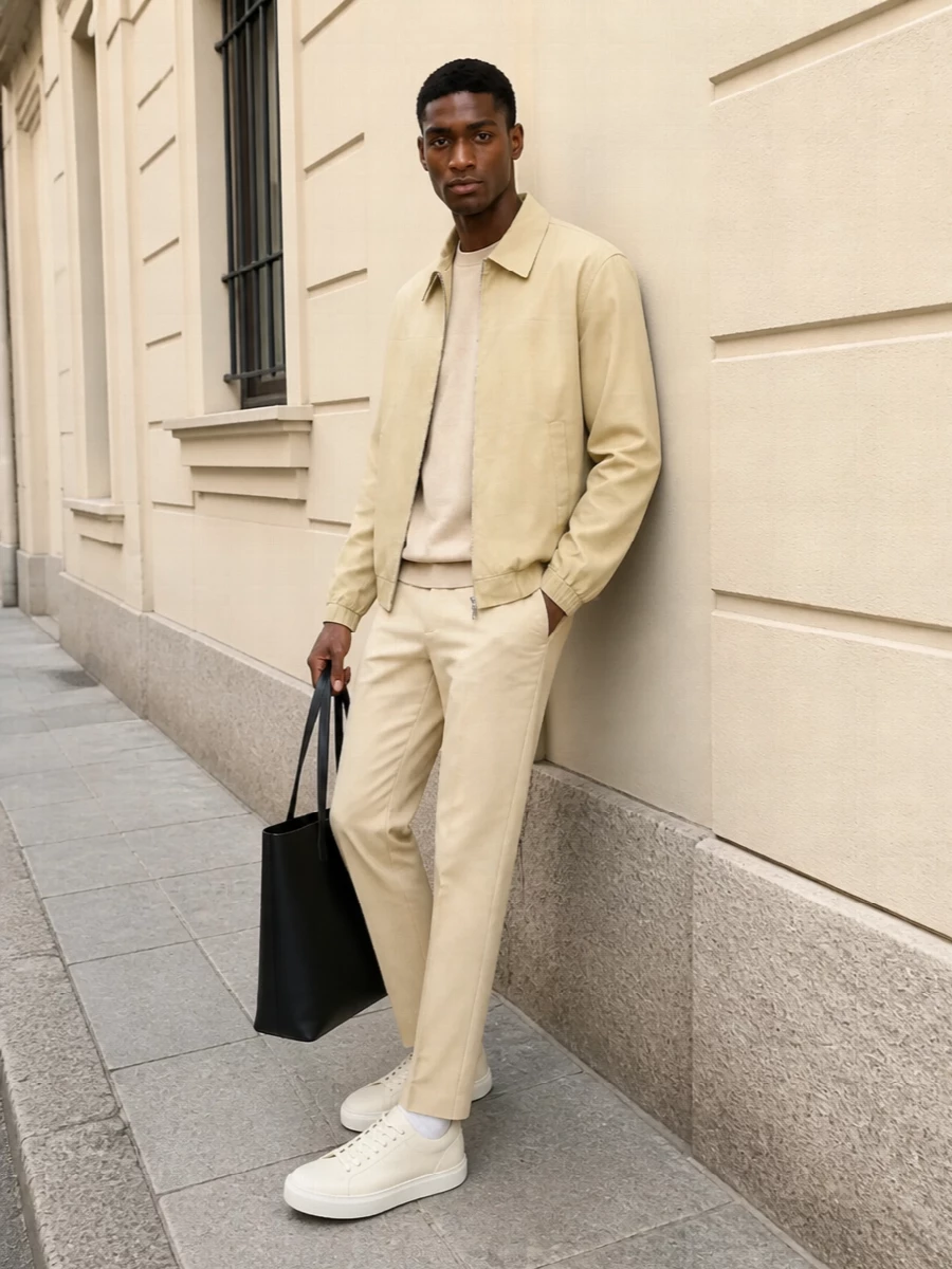 Apc harrington beige chinos ivory sneakers