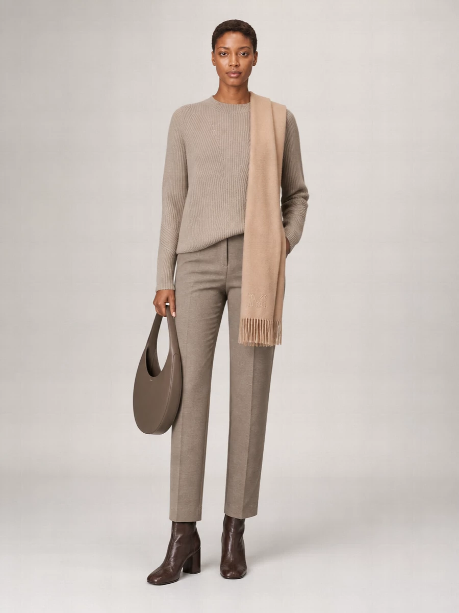 S Max Mara Ribbed Wool Crew-Neck Sweater
