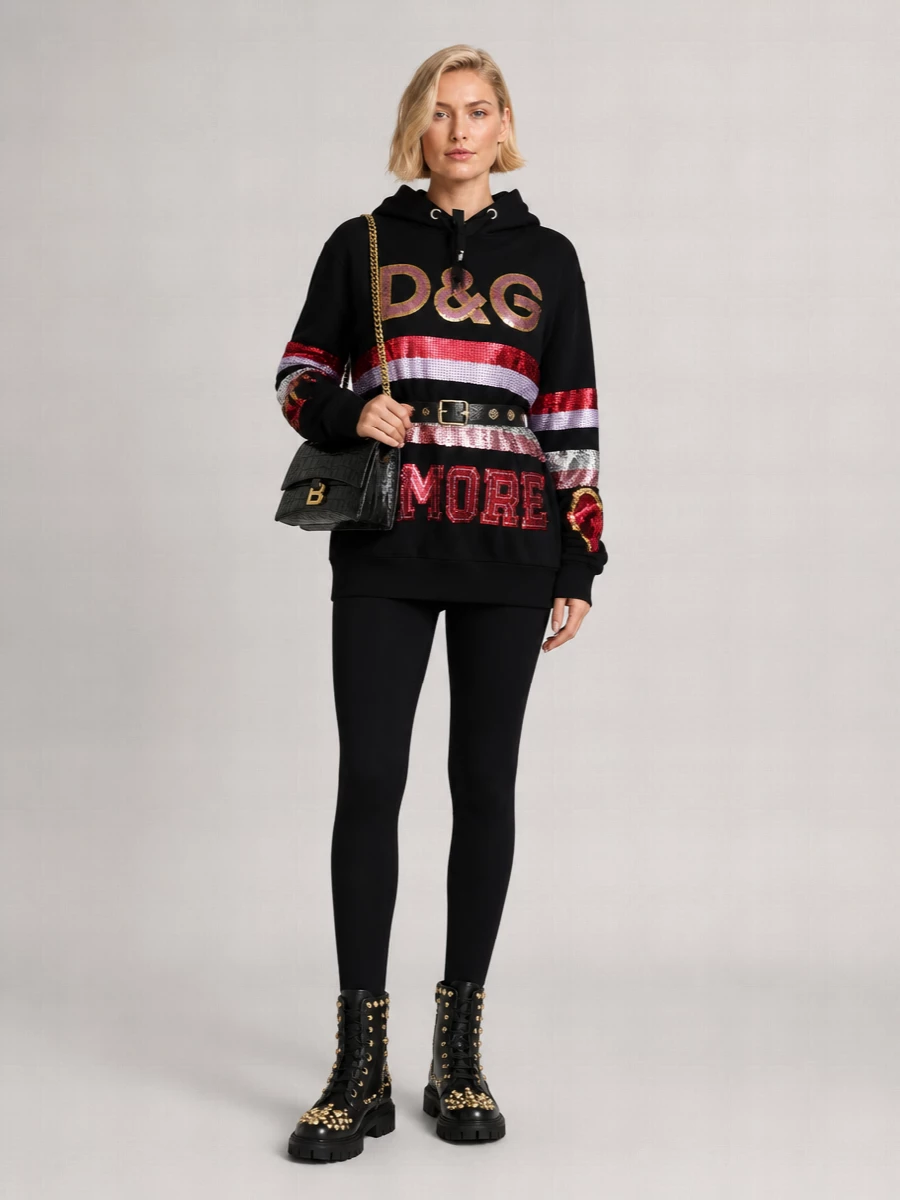 Dolce&Gabbana Leather Studded Combat Boots