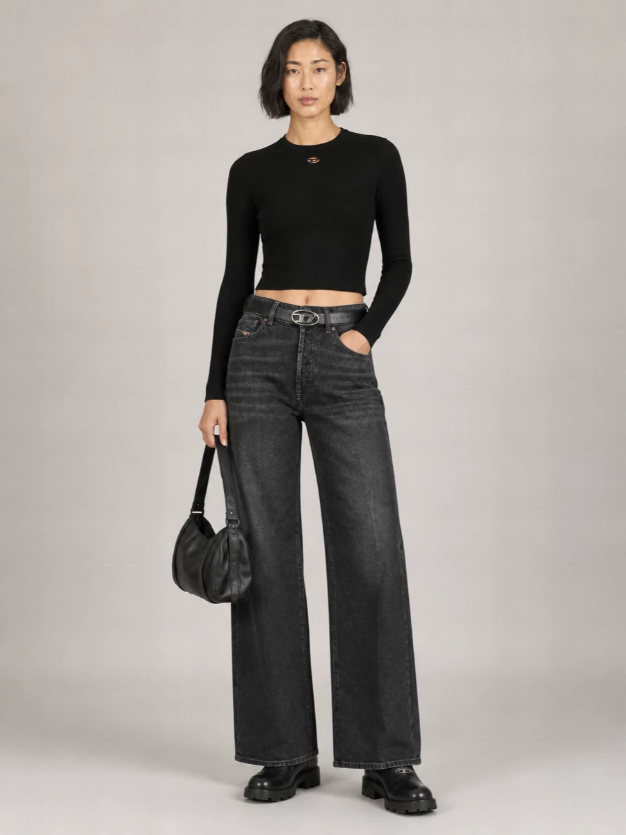 Diesel mid-rise straight-leg denim trousers