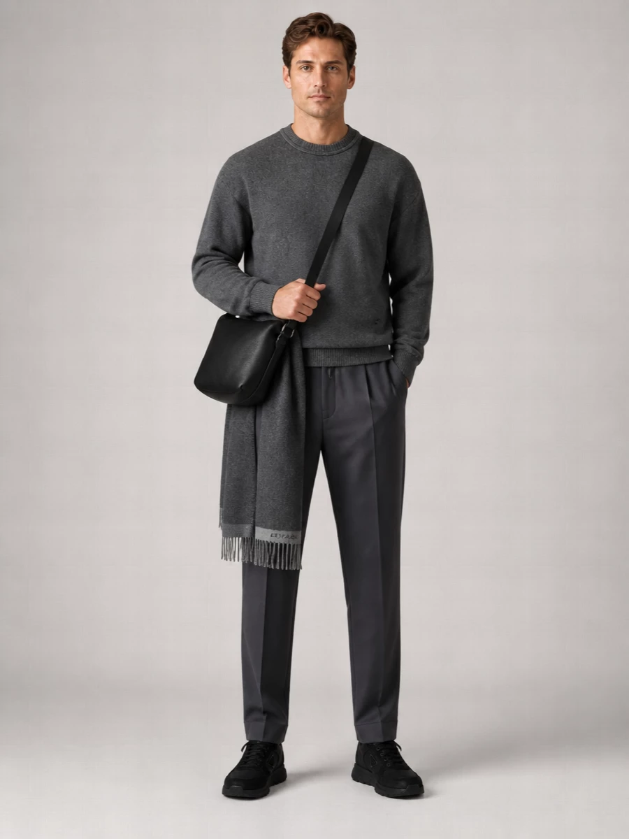 Jacquemus Cashmere Merino Wool Ribbed Crew-Neck Sweater
