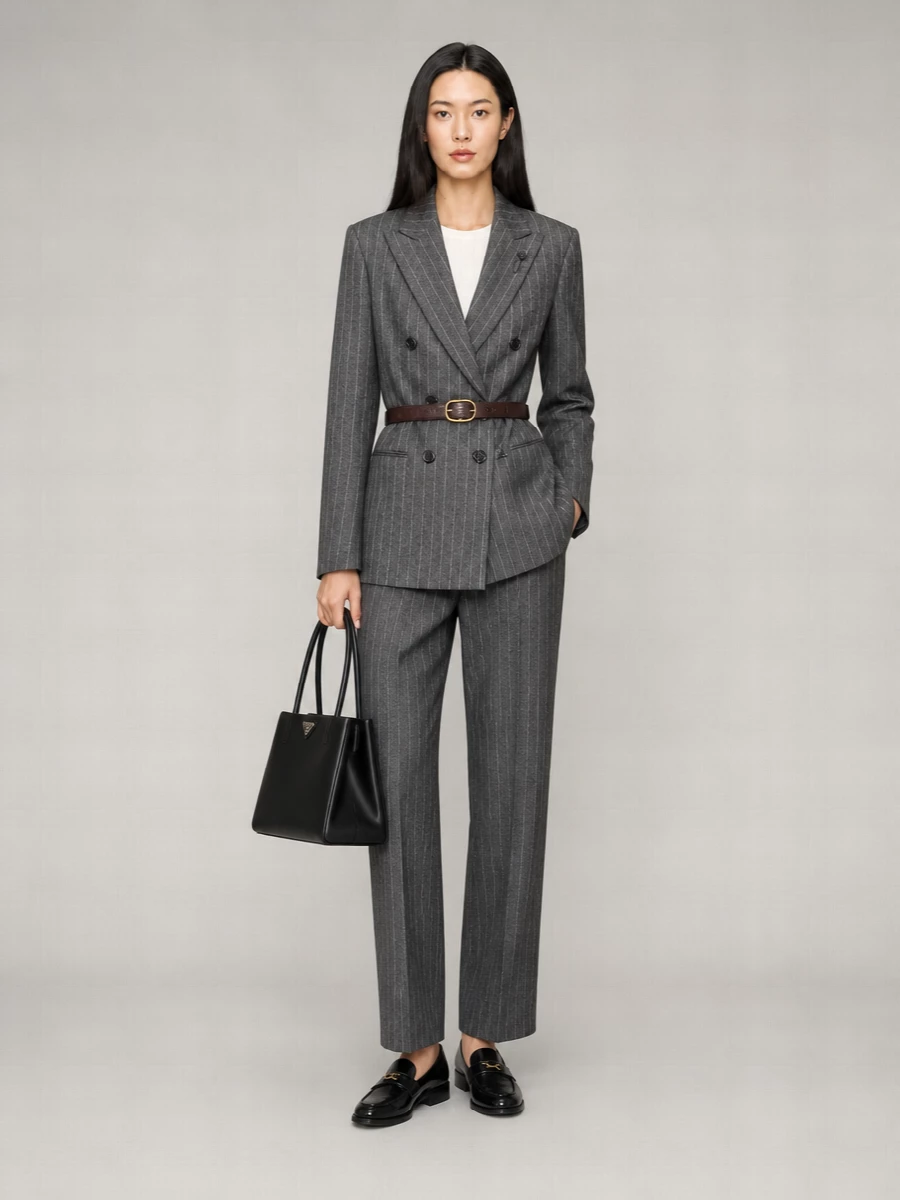 Fabiana Filippi Pinstripe Virgin Wool Tailored Trousers