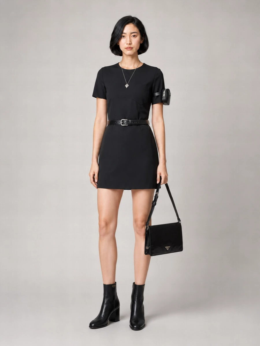 Prada Medium Leather Shoulder Bag