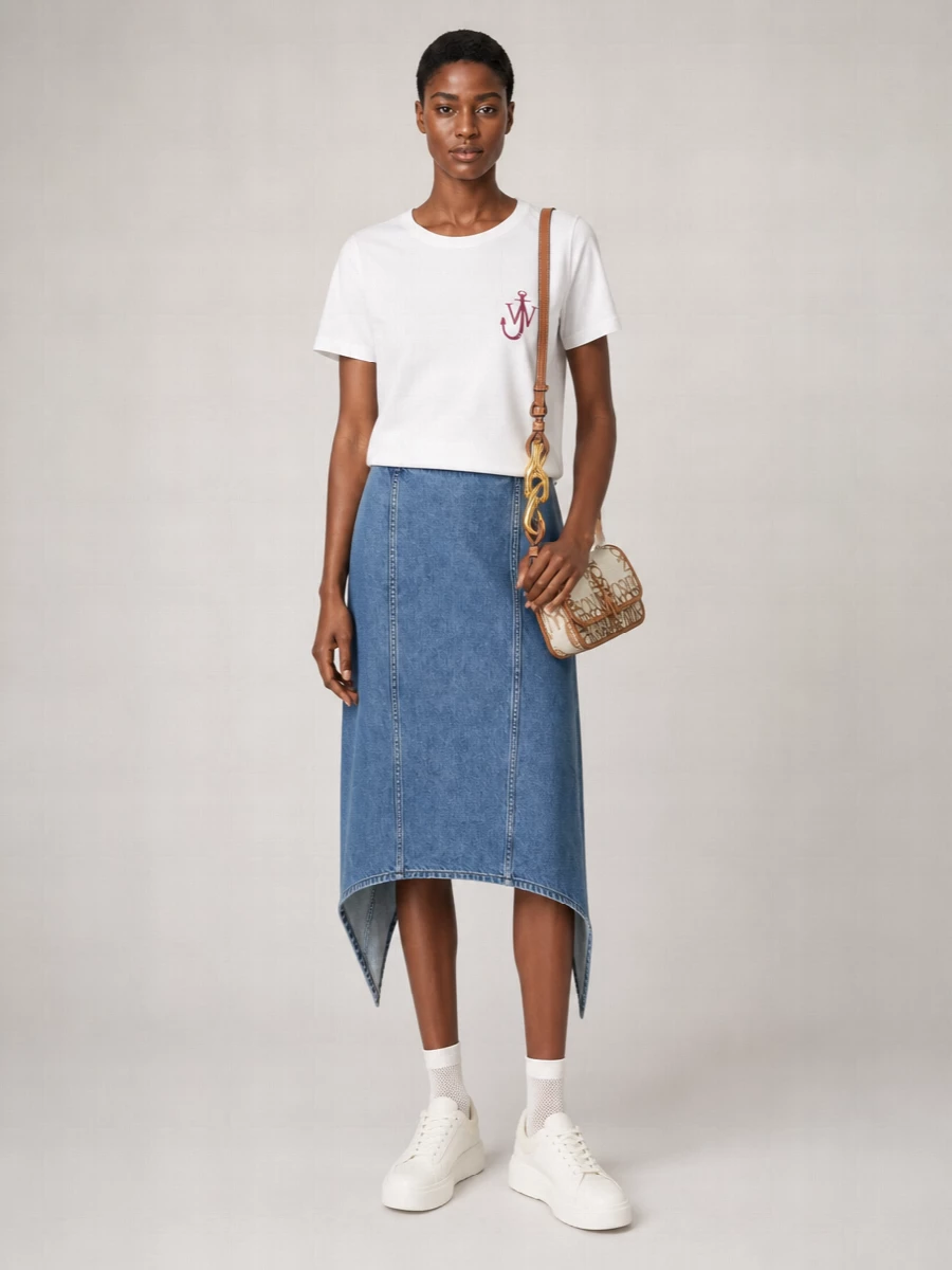 Jw Anderson Ribbed Cotton Crew-Neck T-Shirt
