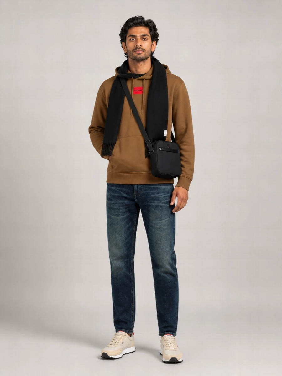 Boss Cotton Loose-Fit Zip Hoodie