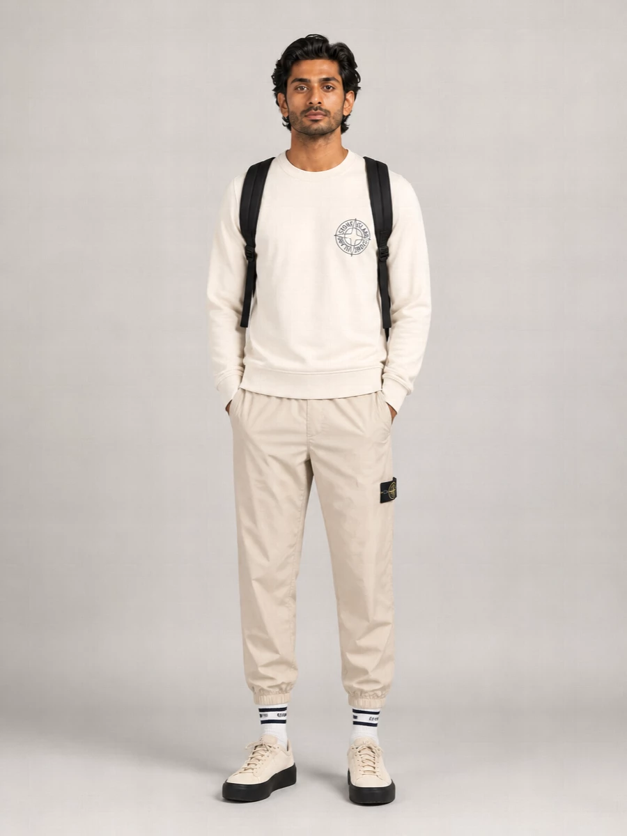 Stone Island Cotton Logo-Print Sweatshirt