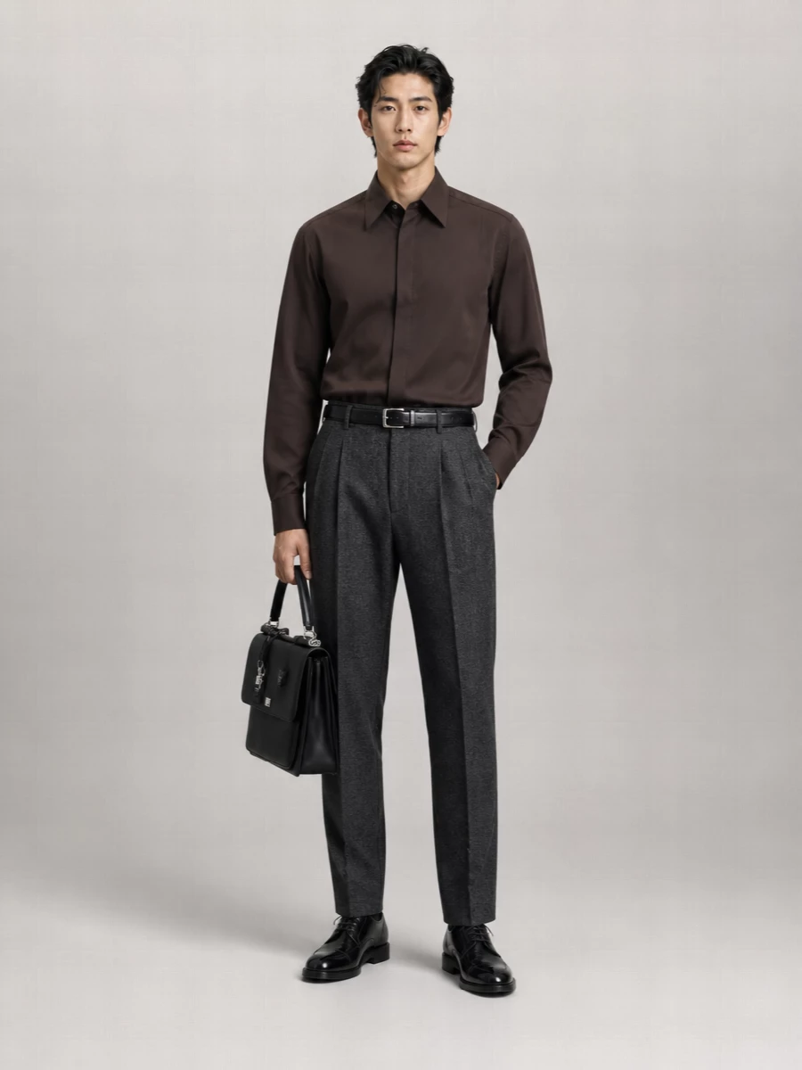 Dolce&Gabbana silk oversized long-sleeve shirt