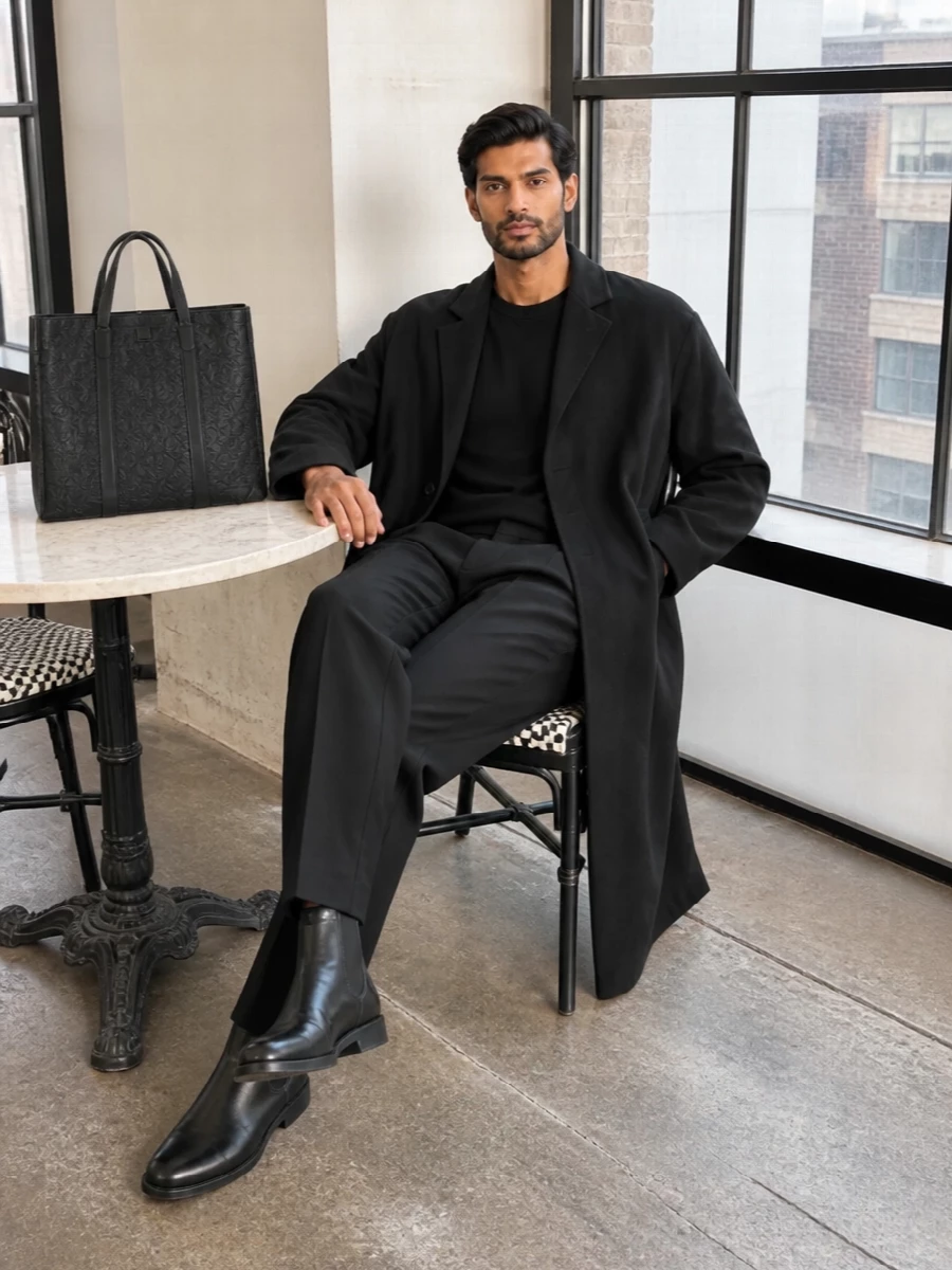 Fear of god coat fendi trousers chelsea boots