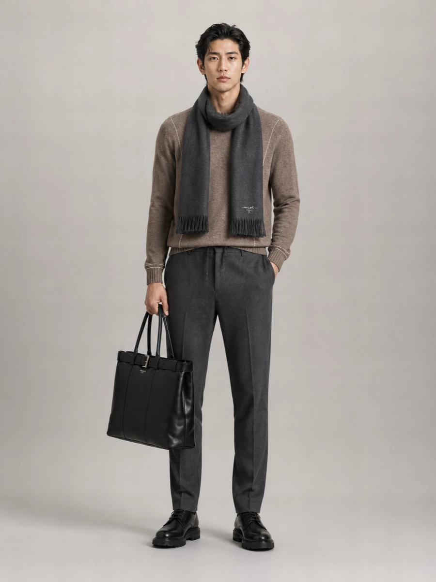 Giorgio Armani Cashmere Straight-Leg Trousers