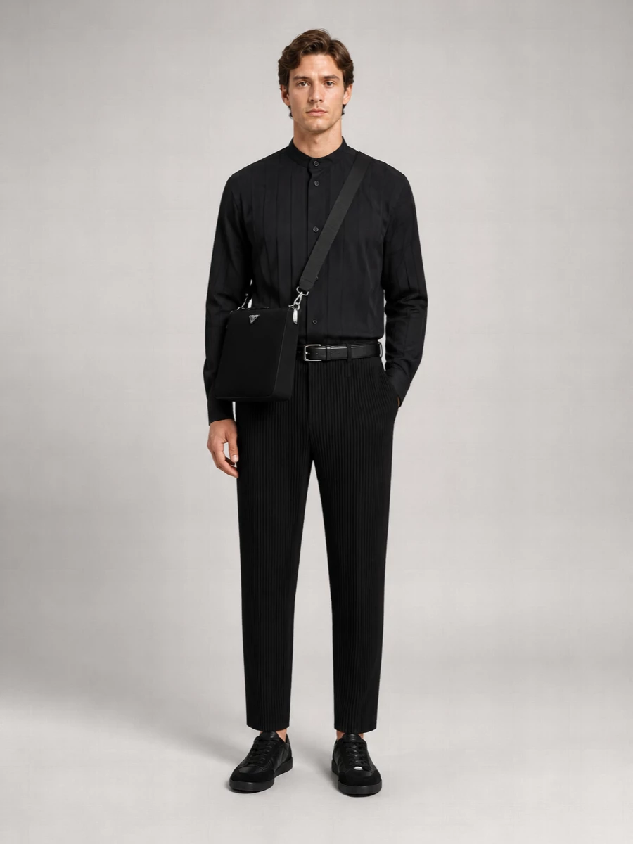 Homme Plisse Issey Miyake Color Pleats 2 Straight-Leg Trousers