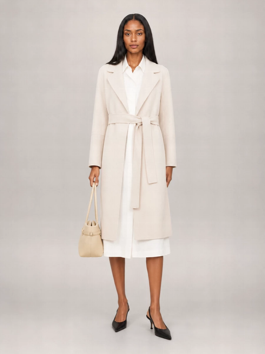 S Max Mara Wool Trench Coat