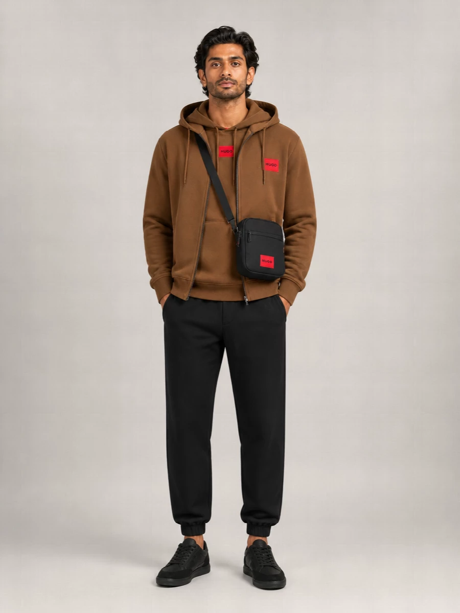Boss Cotton Zip-Up Hoodie