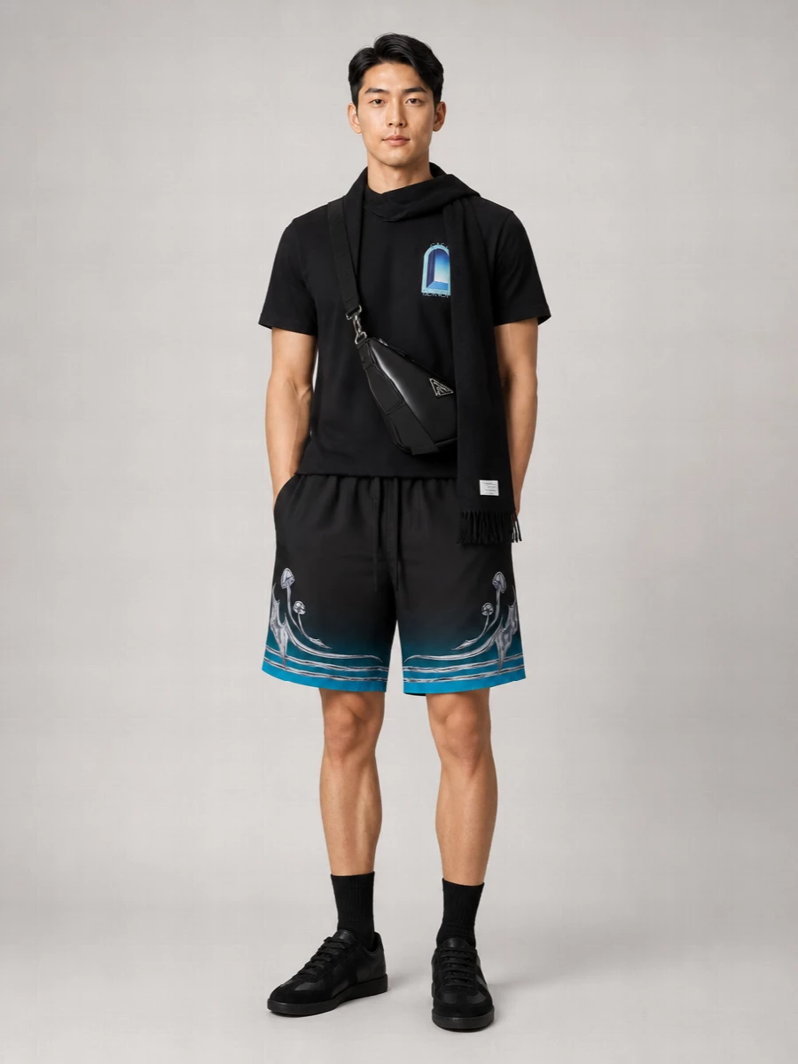 Casablanca Cotton Logo Print Short-Sleeve T-Shirt