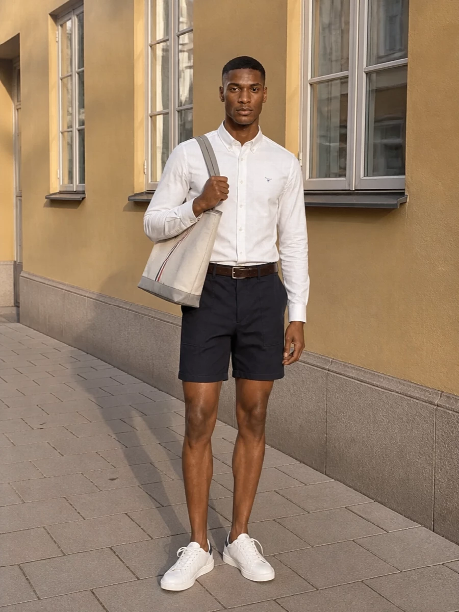 Barbour shirt lardini shorts thom browne tote