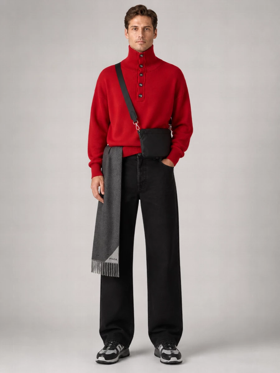 Ami Paris wool turtleneck sweater