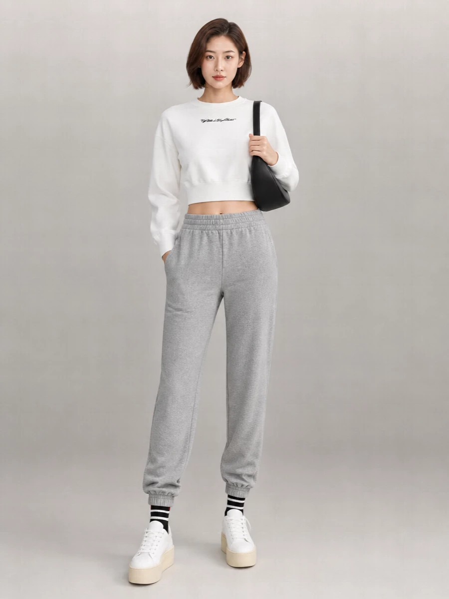 Off-White Cotton Logo Embroidery Track Pants