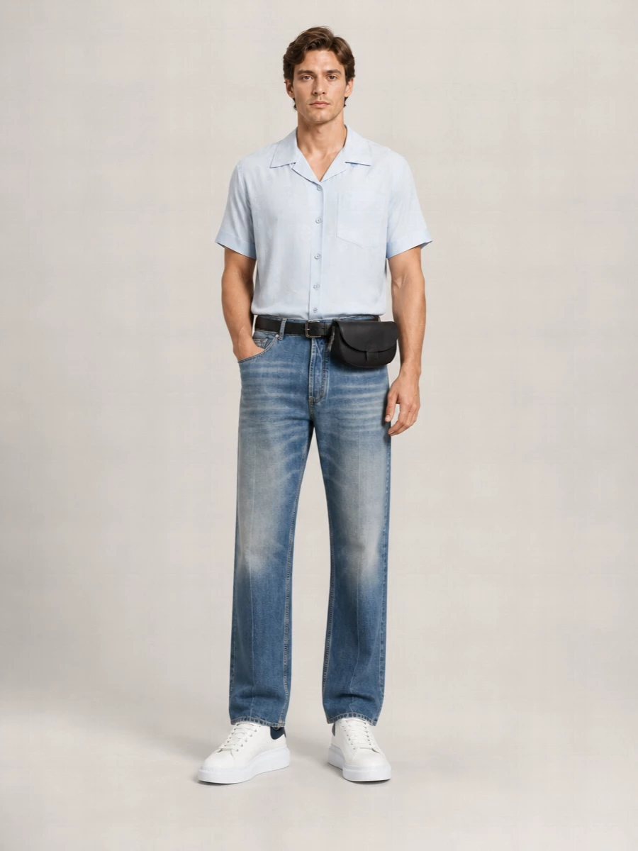 Alexander Mcqueen Denim High-Rise Straight-Leg Jeans