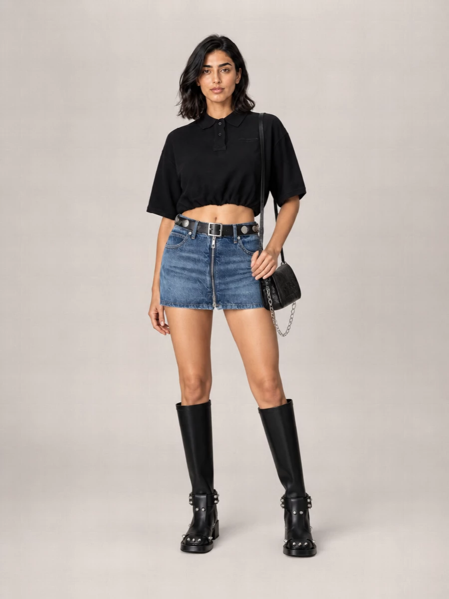 Alexander Wang Denim Mini Skort