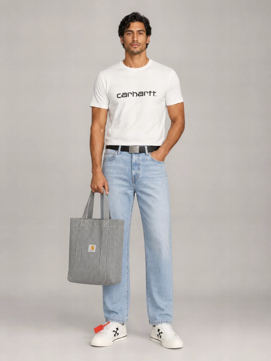 Carhartt Wip Logo Print Cotton T-Shirt