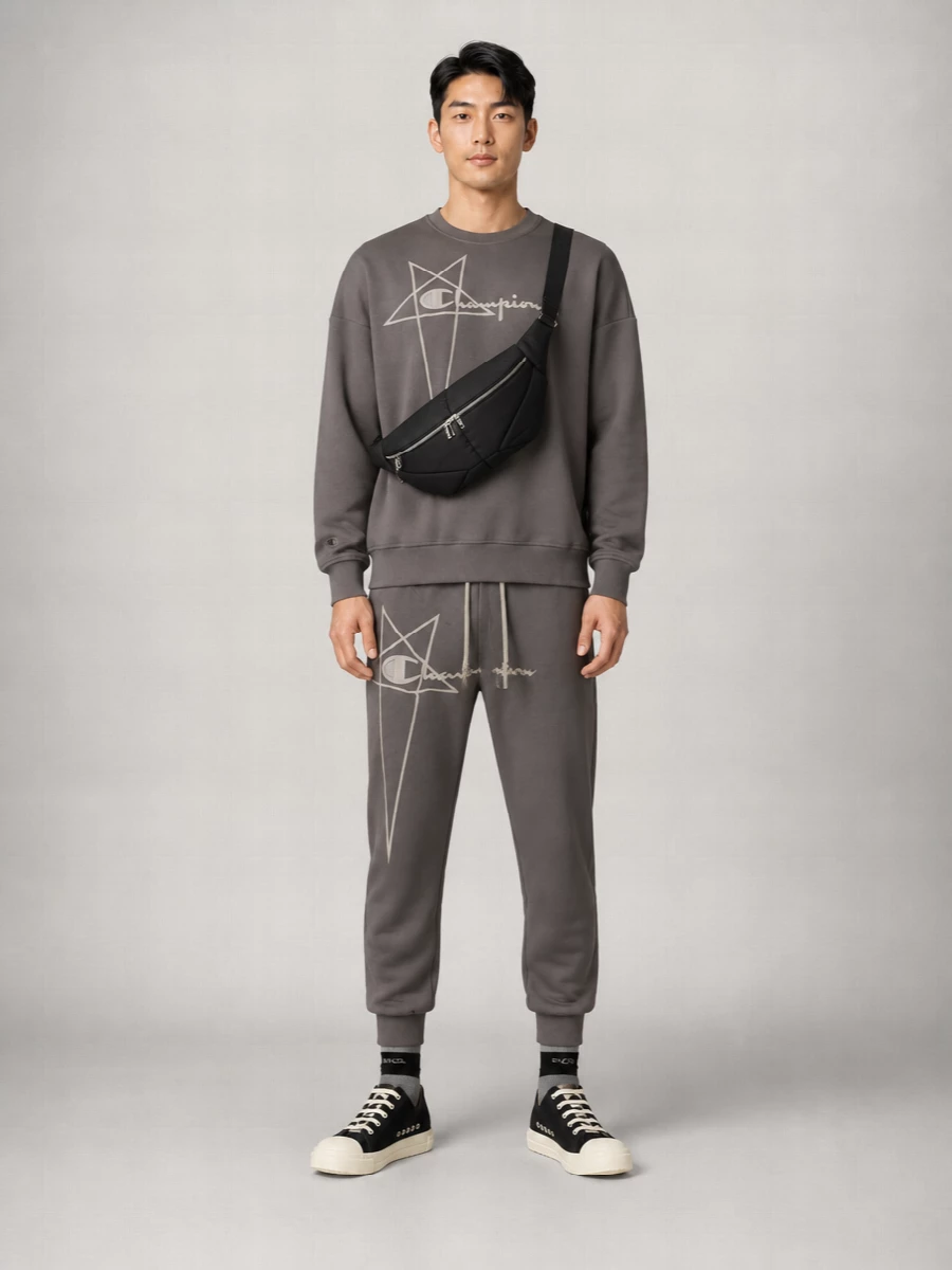 Rick Owens Cotton Ribbed Crew-Neck Sweatshirt