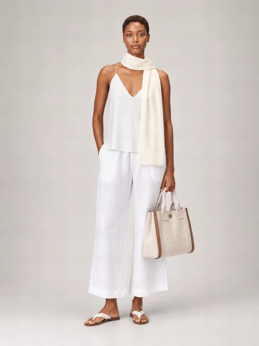 Semicouture Linen Wide-Leg Trousers