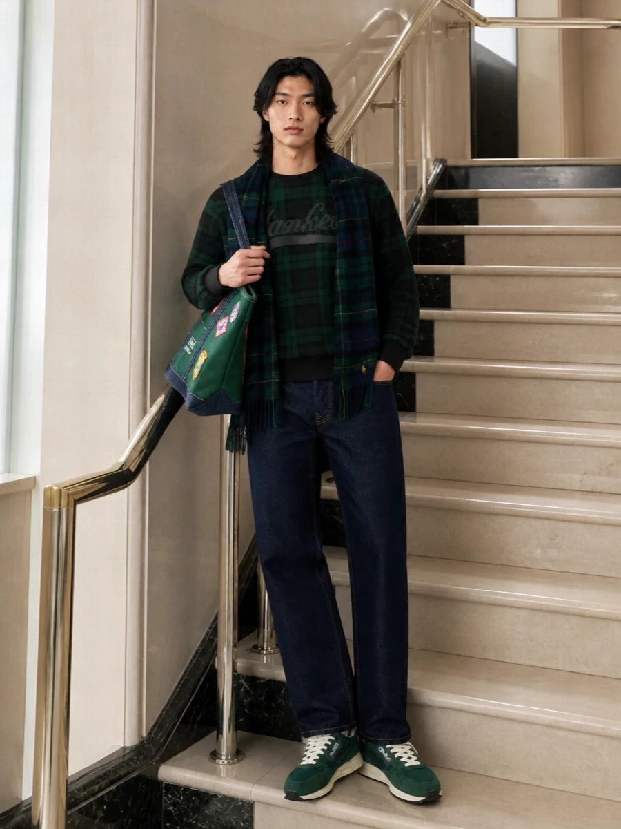Polo ralph lauren tartan sweatshirt dark jeans