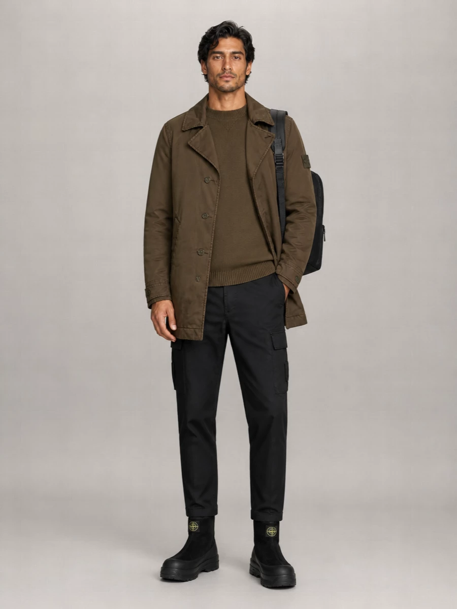 Stone Island single breasted coat