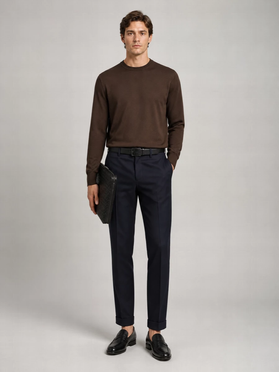 Pt Torino Cashmere Straight-Leg Tailored Trousers
