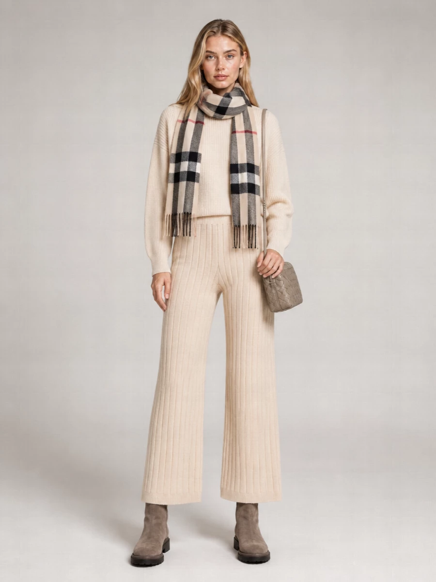 Brunello Cucinelli Cashmere Wide-Leg Trousers
