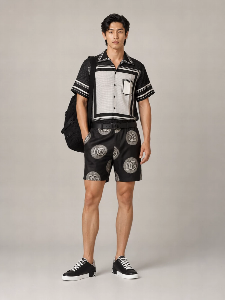 Dolce&Gabbana Silk Printed Boxer Shorts
