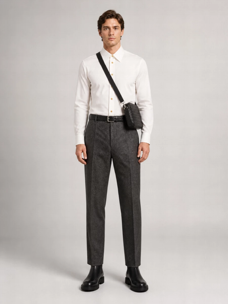 Bottega Veneta Wool Straight-Leg Trousers
