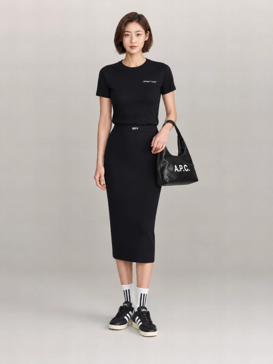 Off-White Logo Print Regular Fit Short Sleeve T-Shirt