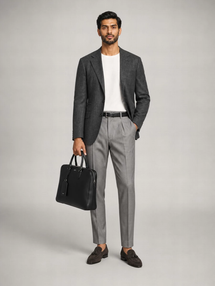 Brunello Cucinelli Silk Blend Deconstructed Suit Jacket