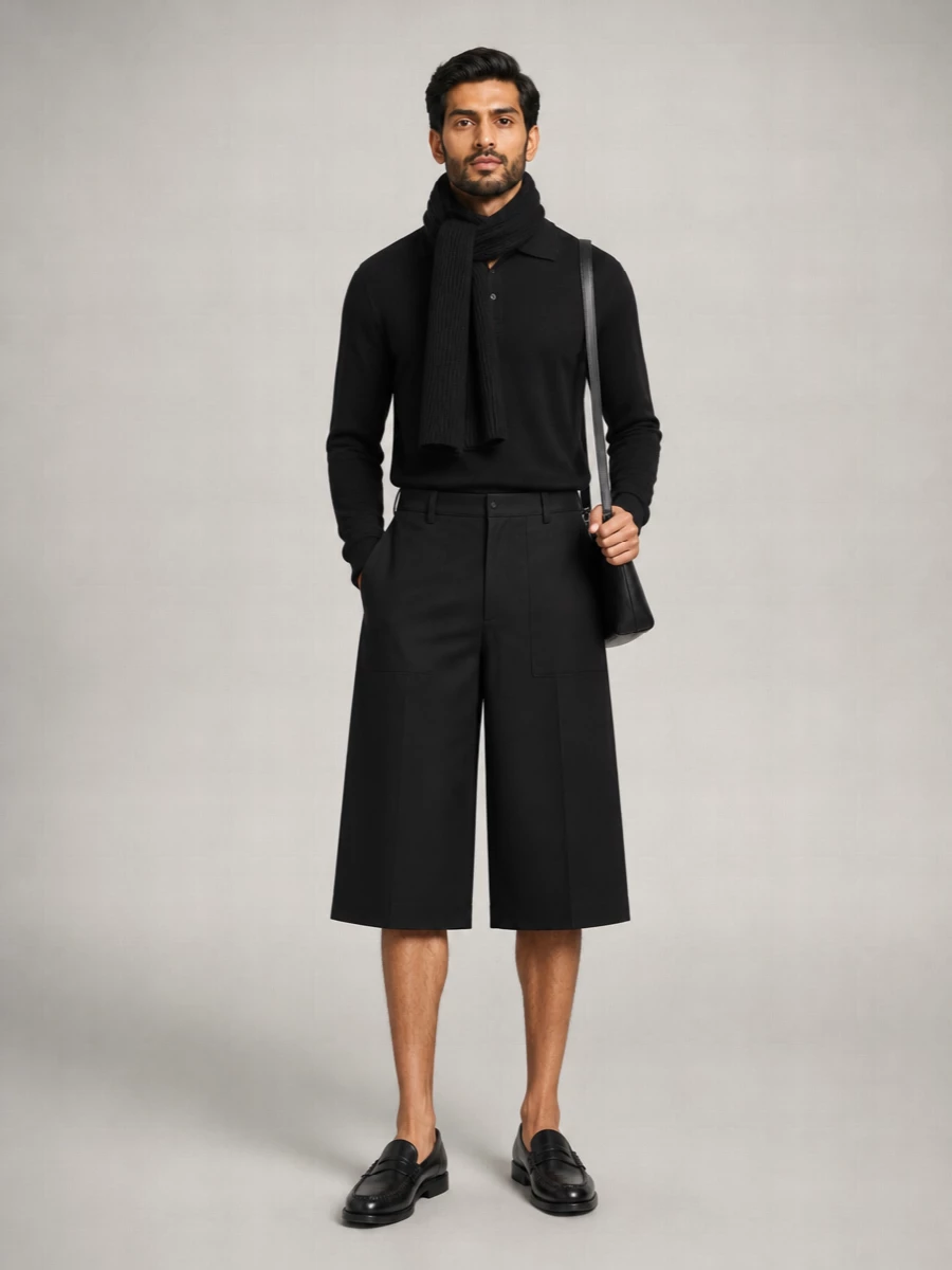 Studio Nicholson Cotton Balloon-Leg Tailored Shorts
