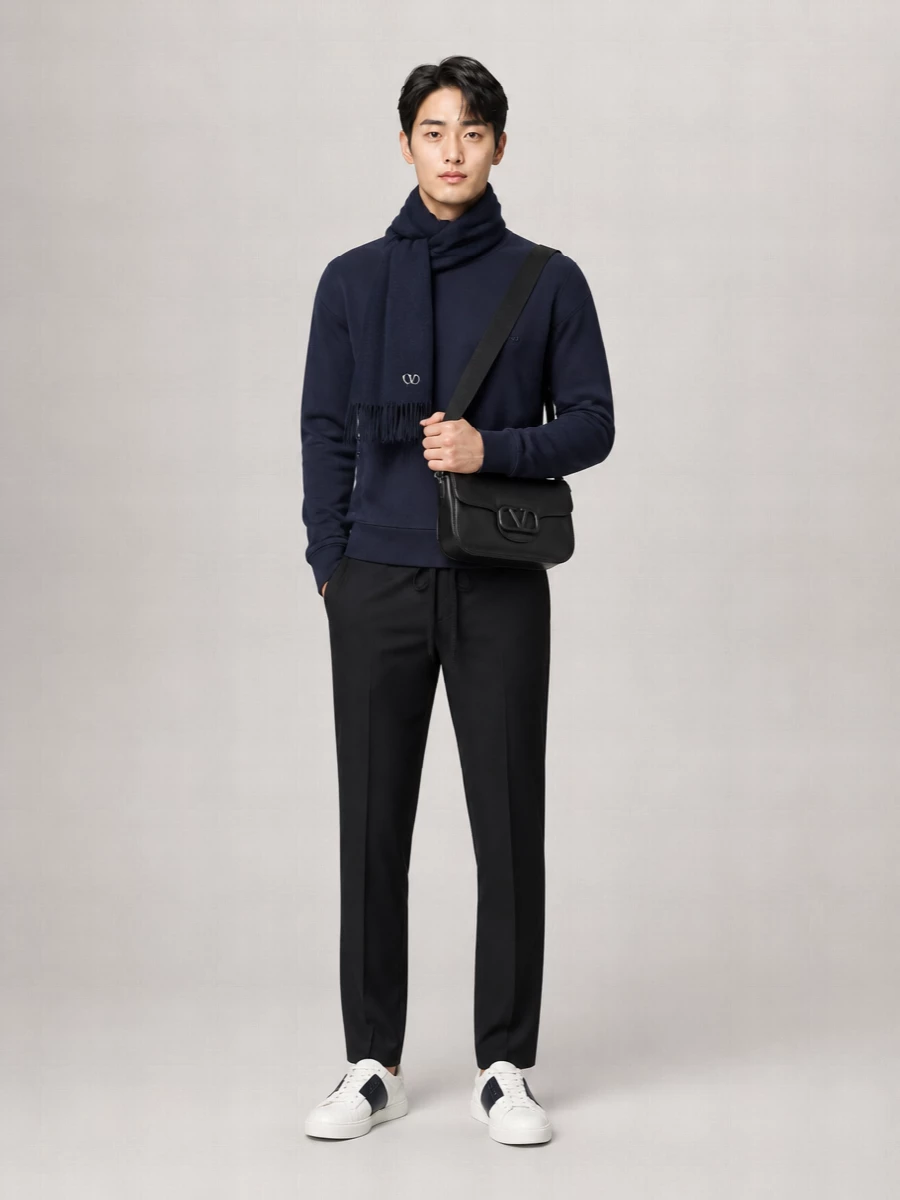 Valentino Cotton Crew-Neck Sweatshirt