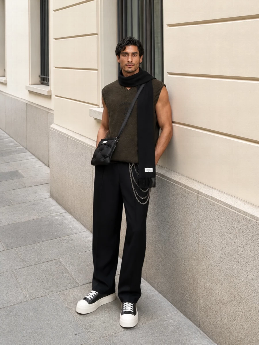 Mm6 vest black trousers marni sneakers