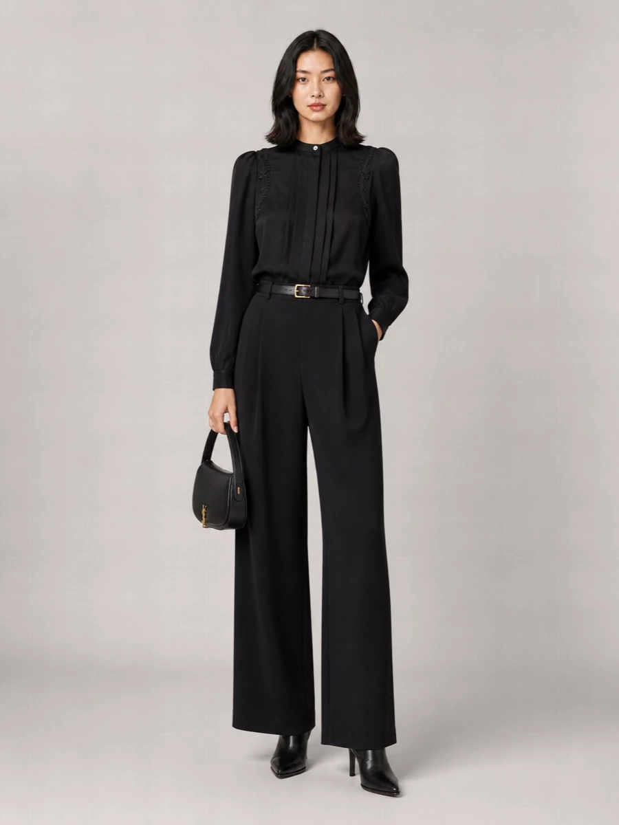 Isabel Marant Silk Embroidered Long-Sleeve Blouse