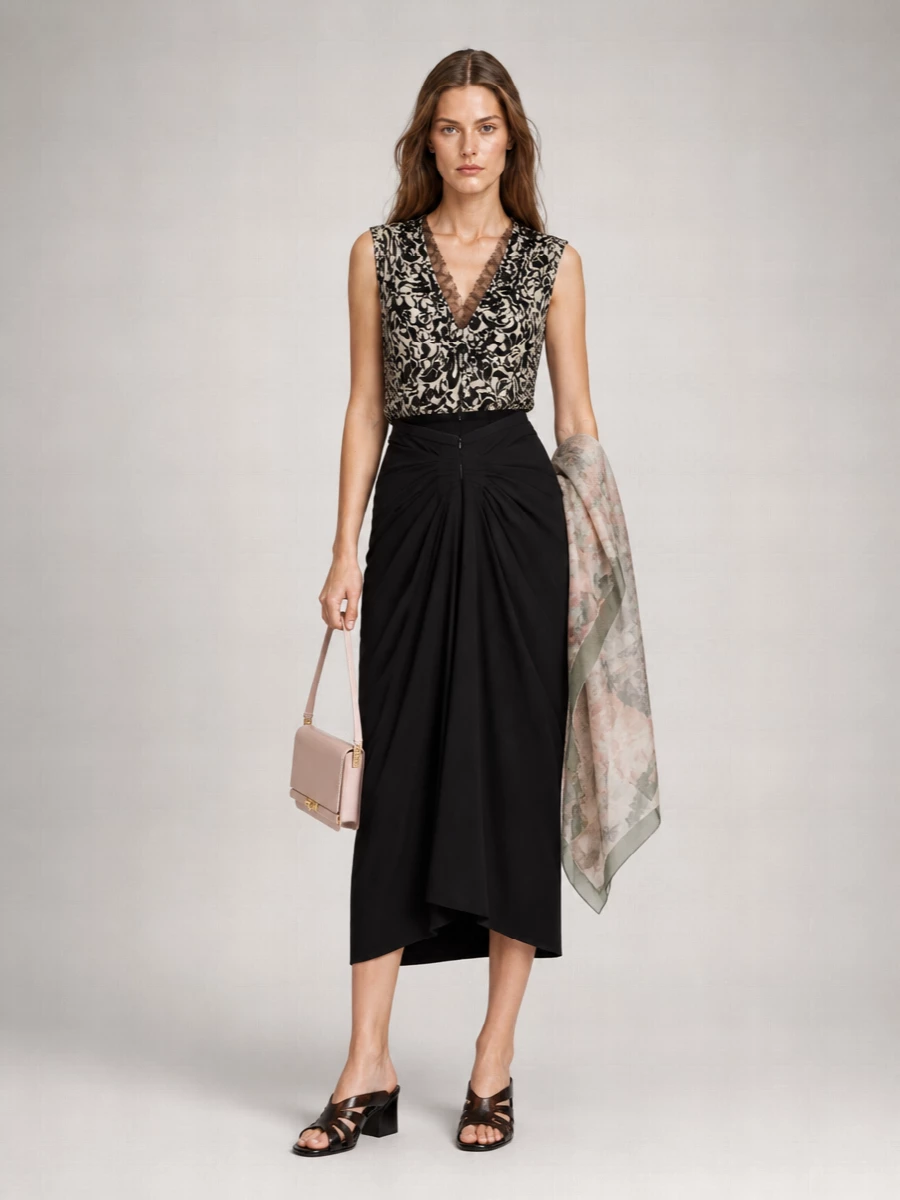 Dries Van Noten Printed Crepe Blouse