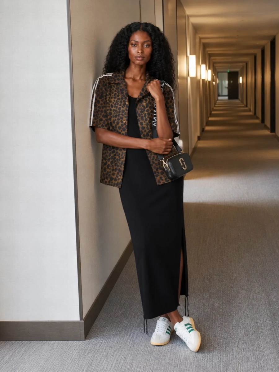 Adidas leopard jacket y3 dress sneakers