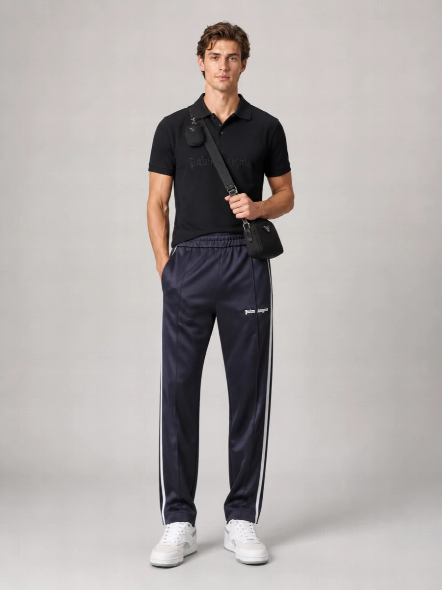 Palm Angels Cotton Short-Sleeve Polo Shirt