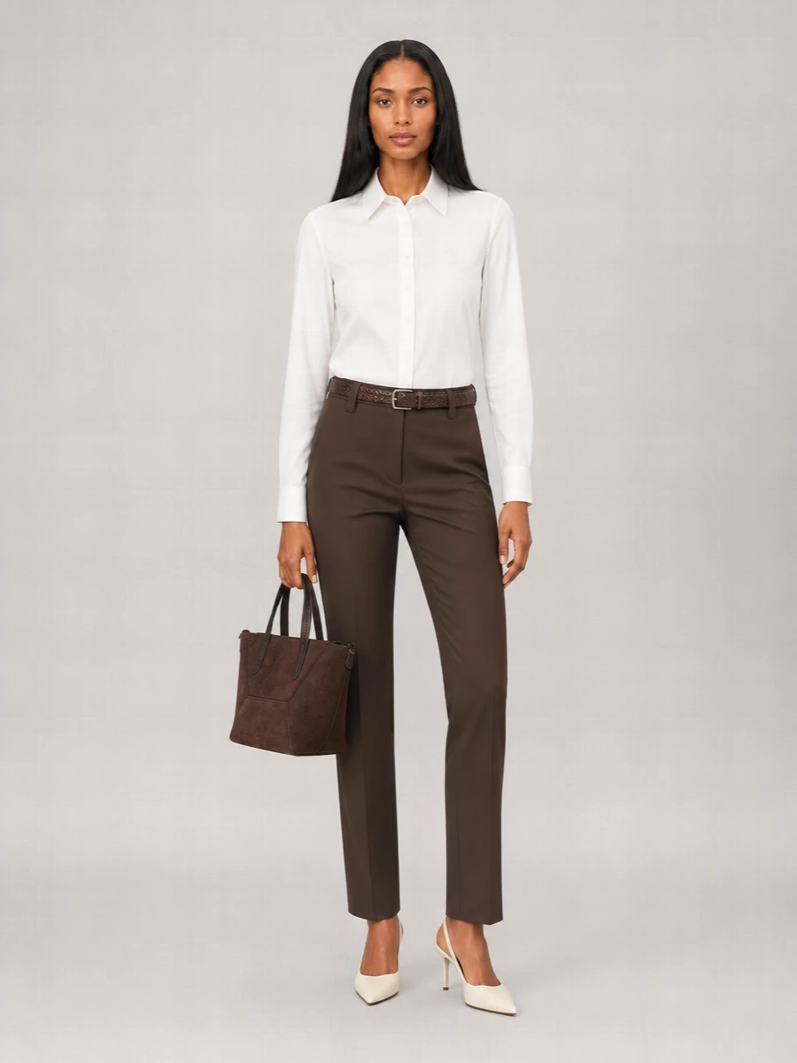 Brunello Cucinelli Cotton Trousers With Belt Loops And Pockets